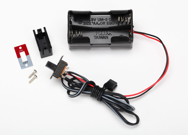 Traxxas Battery holder, 4-cell/ on-off switch - TRX3170X