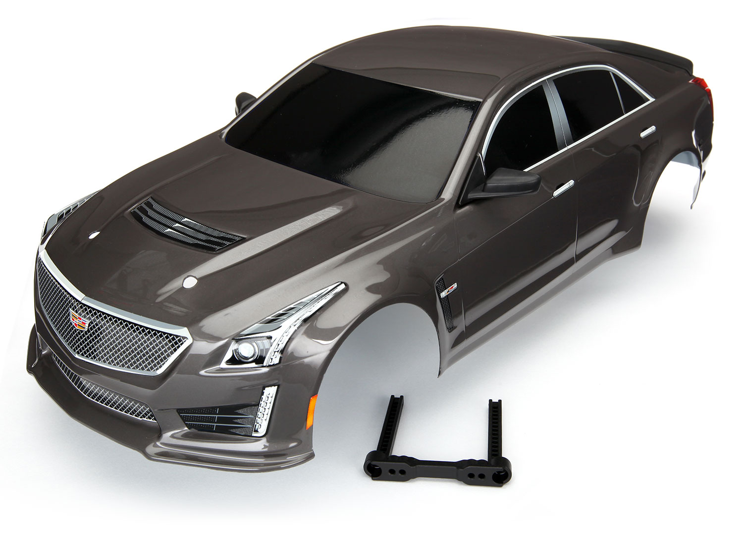 Traxxas Body, Cadillac CTS-V, silver (painted, decals applied) - TRX8391X