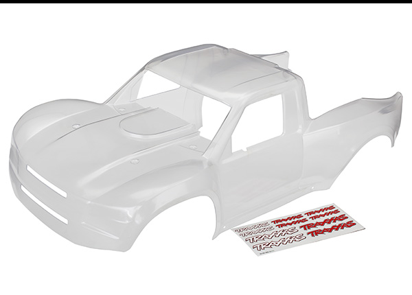 Traxxas Body, Desert Racer (clear, trimmed, requires painting)/ decal sheet - TRX8511
