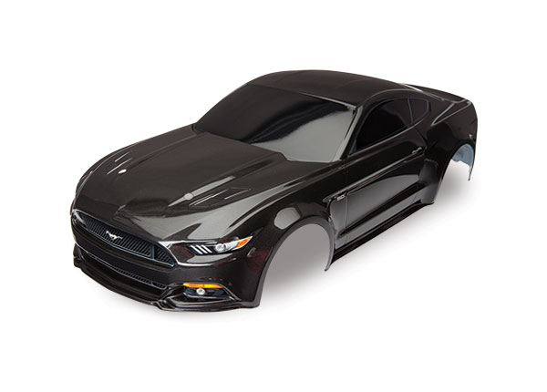 Traxxas Body, Ford Mustang, black (painted, decals applied) -  TRX8312X