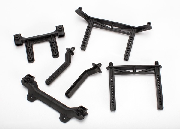 Traxxas Body mounts, front & rear/ body mount posts, front & rear (adjustable)/ 2.5x18mm screw pins (4) - TRX3619