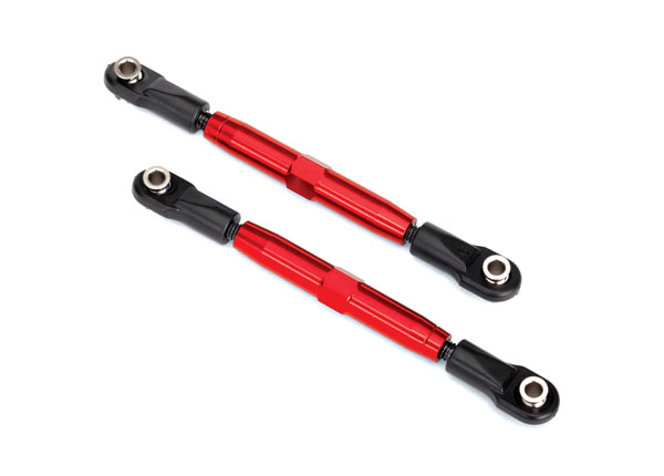 Traxxas Camber links, rear (TUBES red-anodized, 7075-T6 aluminum, stronger than titanium) (73mm) (2)/ rod ends, rear (4)/ rod ends, front (4)/ aluminum wrench (1) -  TRX3644R