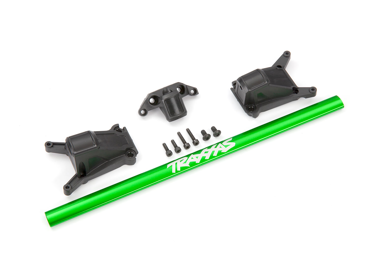 Traxxas Chassis brace kit, green (fits Rustler 4X4 or Slash 4X4 models equipped with Low-CG chassis) - TRX6730G