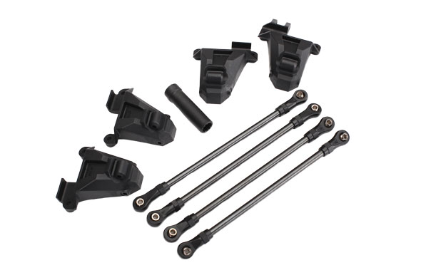 Traxxas Chassis conversion kit, TRX-4 (short to long wheelbase) (includes rear upper & lower suspension links, front & rear shock towers, long female half shaft) - TRX8057