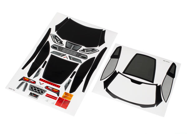 Traxxas Decal sheets, Chevrolet Corvette Z06 - TRX8387