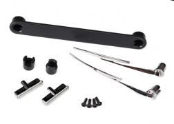 Traxxas Door handles, left & right/ windshield wipers, left & right/ retainers (3)/ 1.6x5 BCS (self-tapping) (4) - TRX8075