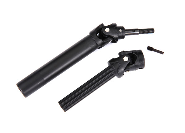 Traxxas Driveshaft assembly, front or rear, Maxx Duty (1) (left or right) (fully assembled, ready to install)/ screw pin (1) (for use with TRX8995 WideMaxx suspension kit) - TRX8996