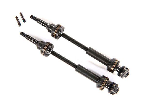 Traxxas Driveshafts, front, steel-spline constant-velocity (complete assembly) (2) - TRX9051X