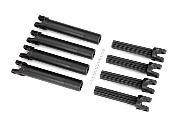 Traxxas Half shaft set, left or right (plastic parts only) (internal splined half shaft/ external splined half shaft) (4 assemblies) (for use with TRX8995 WideMaxx suspension kit) - TRX8993
