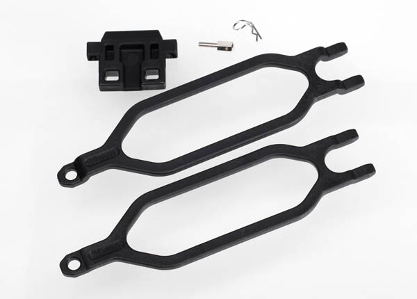 Traxxas Hold down, battery (2)/ hold down retainer/ battery post/ angled body clip - TRX6727