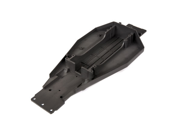Traxxas Lower chassis (black) (166mm long battery compartment) (fits both flat and hump style battery packs) - TRX3722X