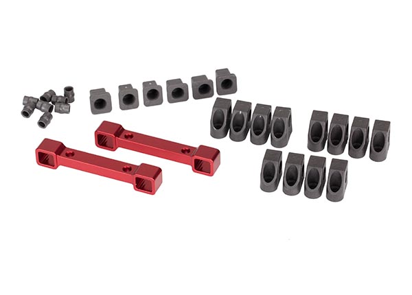 Traxxas Mounts suspension arms aluminum (red-anodized) - TRX8334R