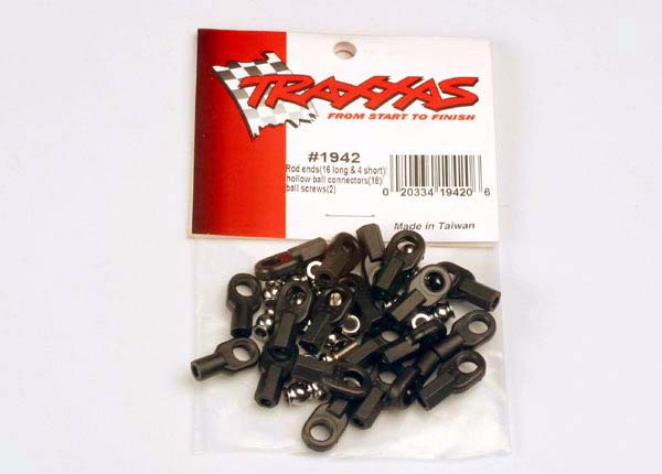 Traxxas Rod ends (16 long & 4 short)/ hollow ball connectors (18)/ ball screws (2) - TRX1942
