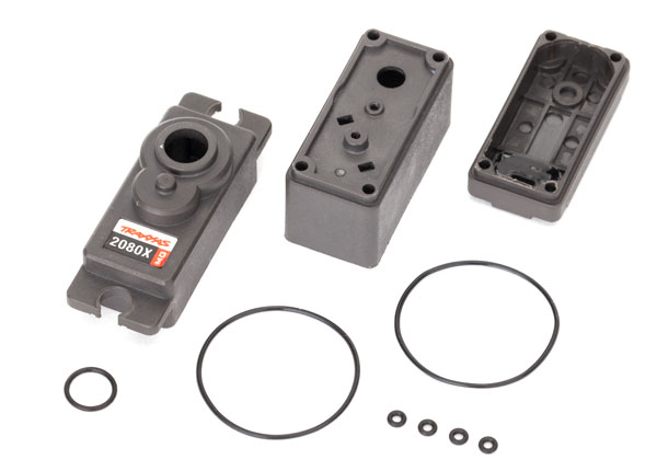 Traxxas Servo case/ gaskets (for 2080X metal gear, micro, waterproof servo) - TRX2081X