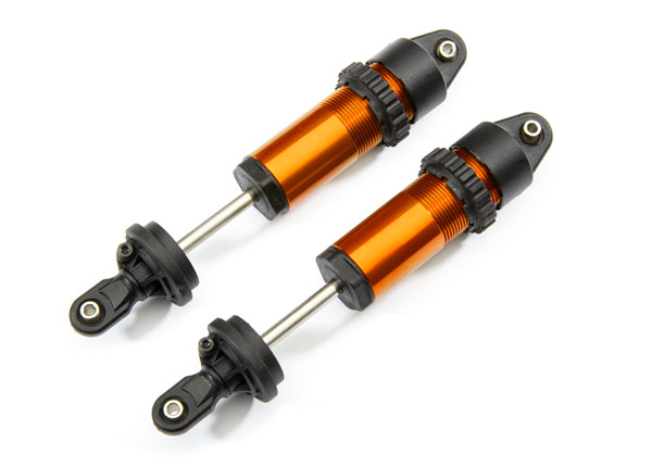 Traxxas Shocks, GT-Maxx, aluminum (orange-anodized) (fully assembled w/o springs) (2) - TRX8961T