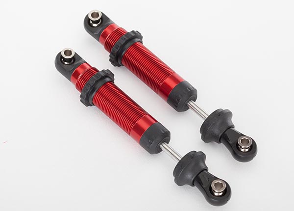 Traxxas Shocks, GTS, aluminum (red-anodized) (assembled with spring retainers) (2) - TRX8260R