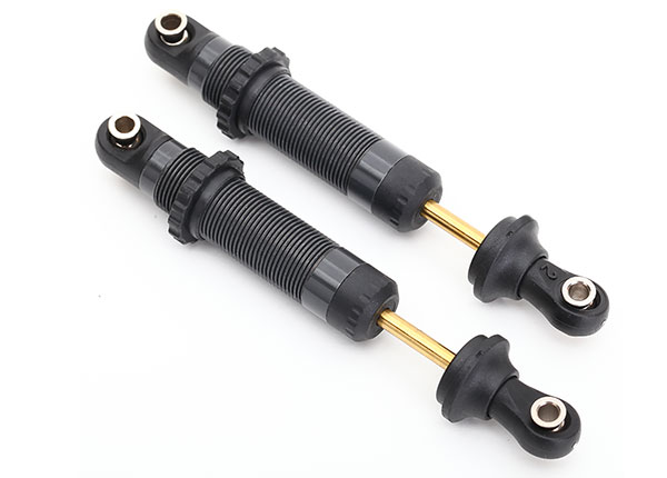 Traxxas Shocks, GTS hard-anodized, PTFE-coated aluminum bodies with TiN shafts (assembled with spring retainers) (2) - TRX8260X
