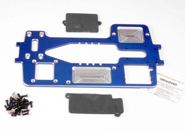 TRX4922X - 7075-T6 billet machined aluminum chassis (4mm) (blue)/ hardware