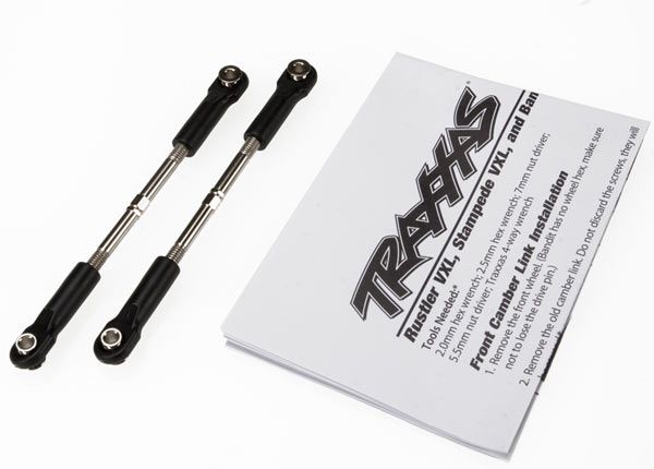 Traxxas Turnbuckles, toe link, 61mm (96mm center to center) (2) (assembled with rod ends and hollow balls) (fits Stampede) - TRX3645