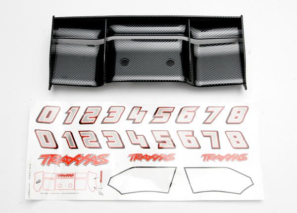 Wing Revo Exo-Carbon finish & decal sheet - TRX5446G