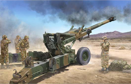 Trumpeter M198 155mm Medium Towed Howitzer - 1:35 bouwpakket