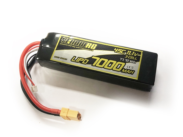 Yellow RC 7000mAh 11.1V 3S 45C-90C Lipo batterij met XT90 stekker