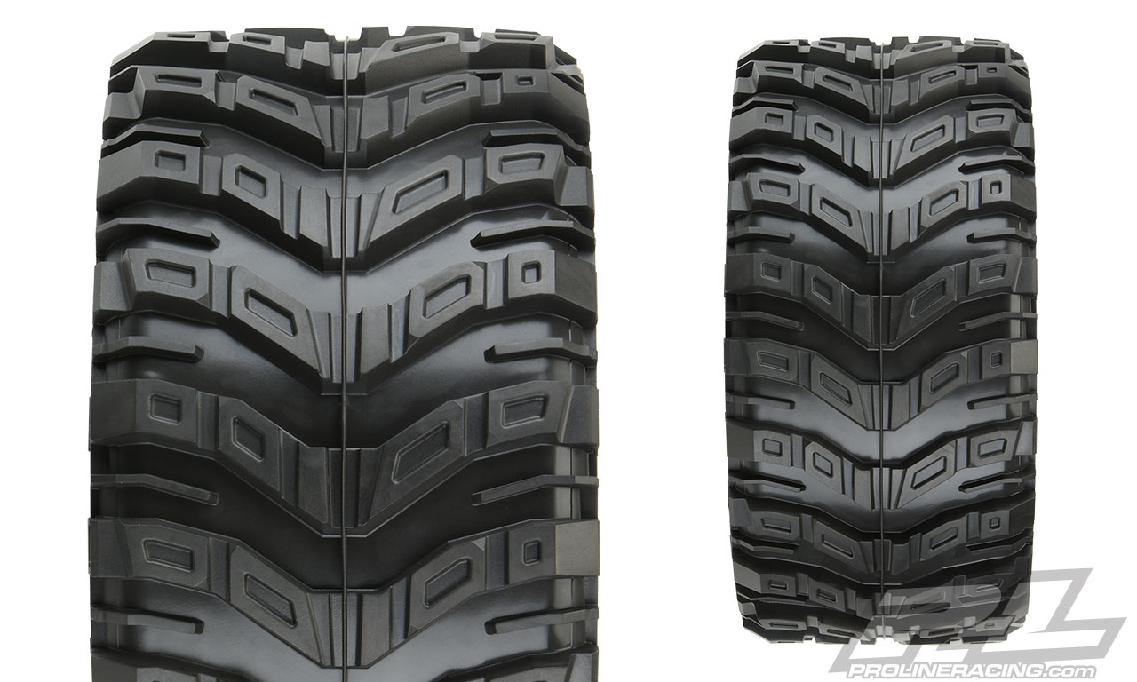 Proline Masher X HP All Terrain BELTED Tires Mounted for X-MAXX & Kraton 8S Front or Rear Mounted on Raid Black Wheels