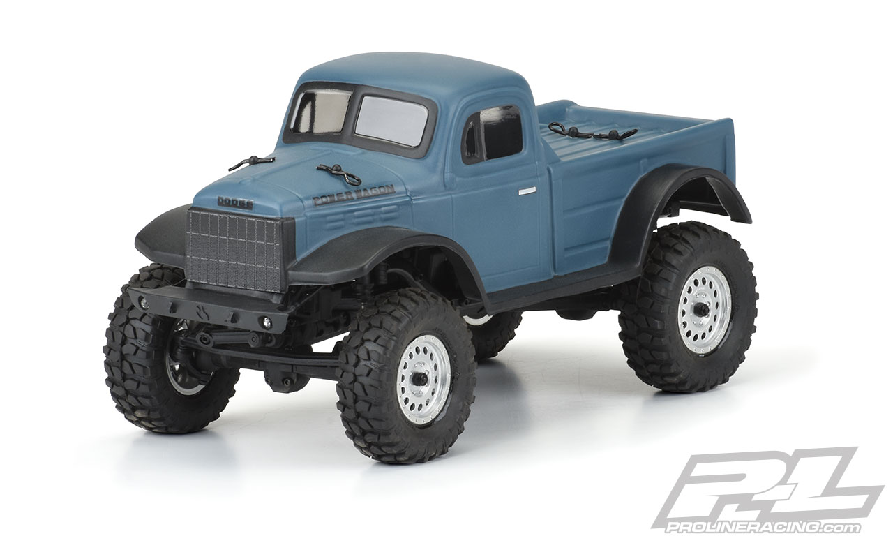 Proline 1946 Dodge Power Wagon Clear Body (SCX24) for SCX24 JLU (Other SCX24 Models Require Axial Body Mounts)