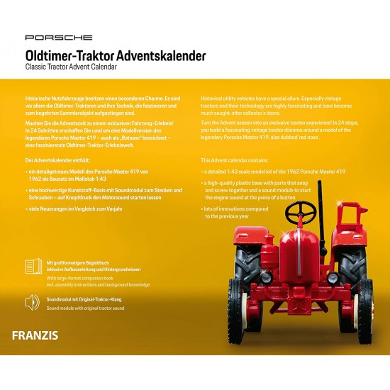 Franzis Porsche Master 419 Oldtimer Traktor Adventskalender
