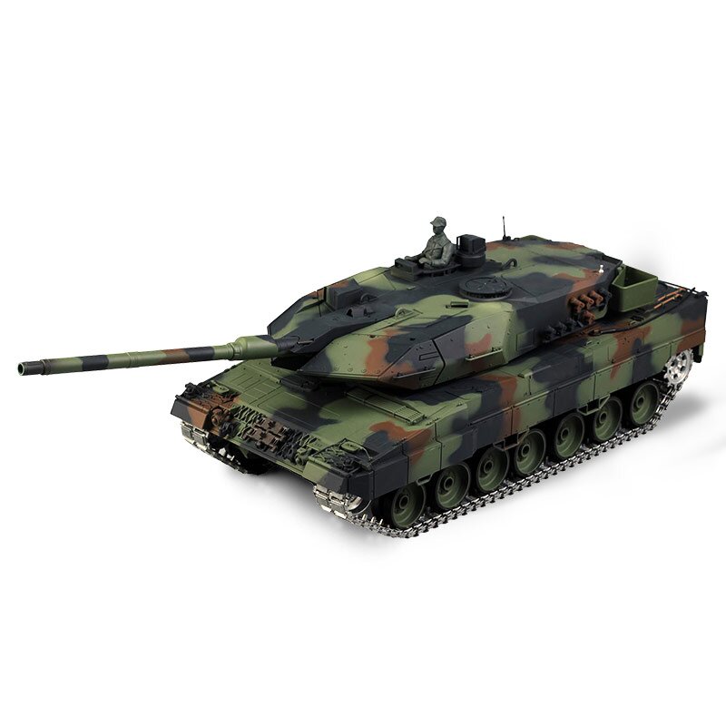 Torro 1/16 RC Leopard 2A6 Camouflage  BB+IR met metalen tracks (nieuwe 2021 versie)