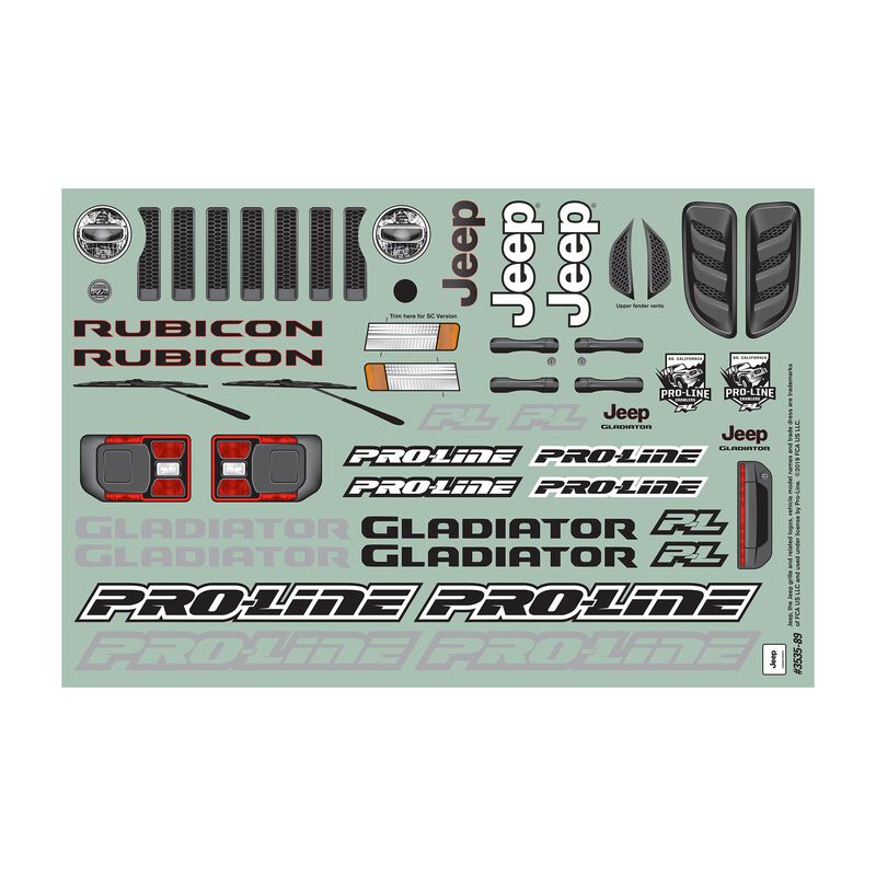 Proline Jeep Gladiator Rubicon Clear Body Slash / Senton / E-Revo