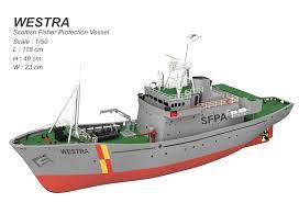 Turkmodel Westra Scottish Fisher Protection Vessel 1:50 RC Set