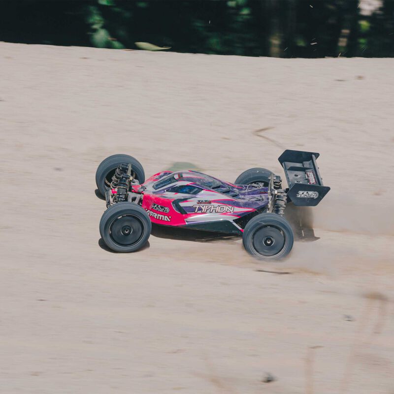 ARRMA TLR Tuned TYPHON 1/8 Race Buggy 4WD Roller Pink/Purple
