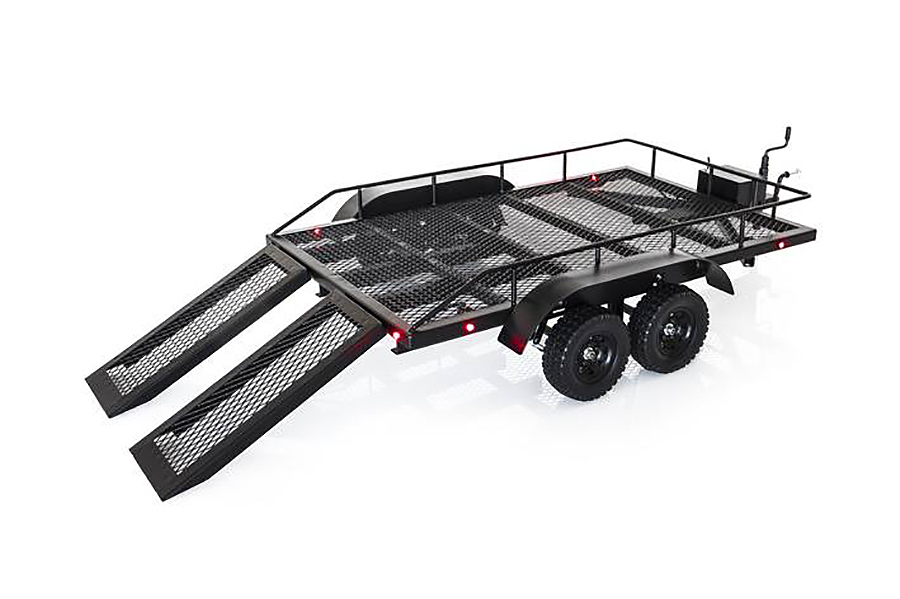 Fastrax Scale Dual Axle Truck Car Trailer With Ramps and LEDs
