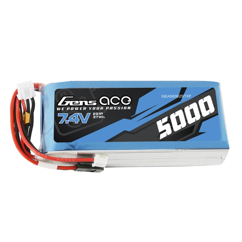 Gens ace 5000mAh 7.4V RX/TX 2S1P Lipo Batterij (ideaal als voeding voor 1/5 brandstof)