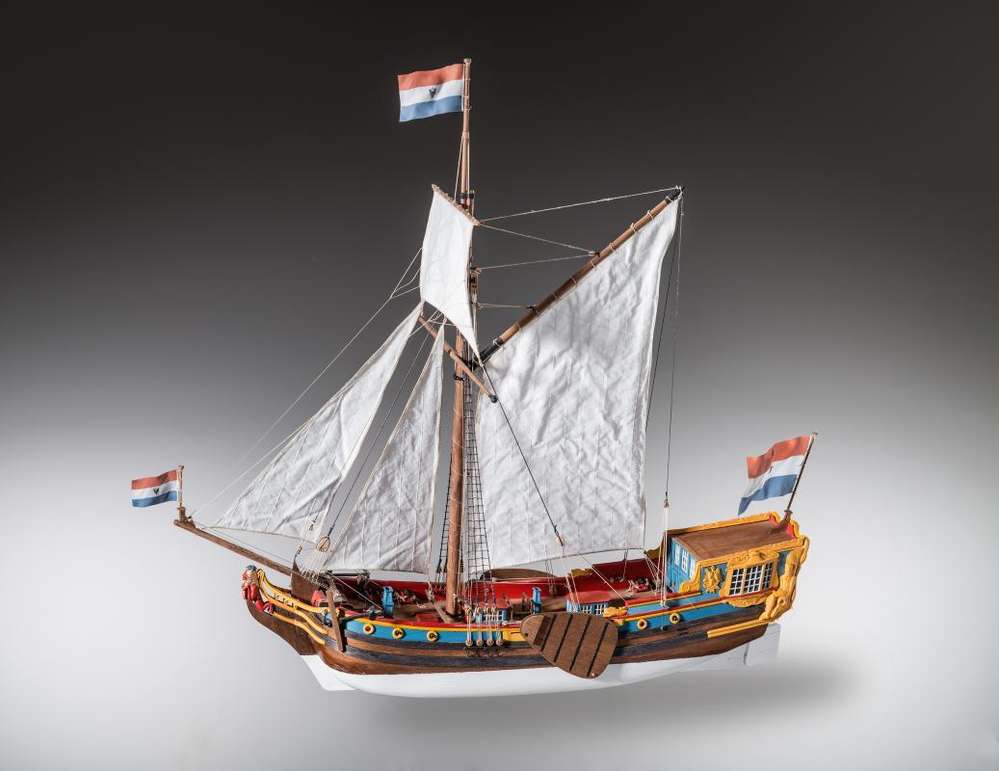 Mamoli Dutch Statenjacht van Dusek houten scheepsmodel 1:48