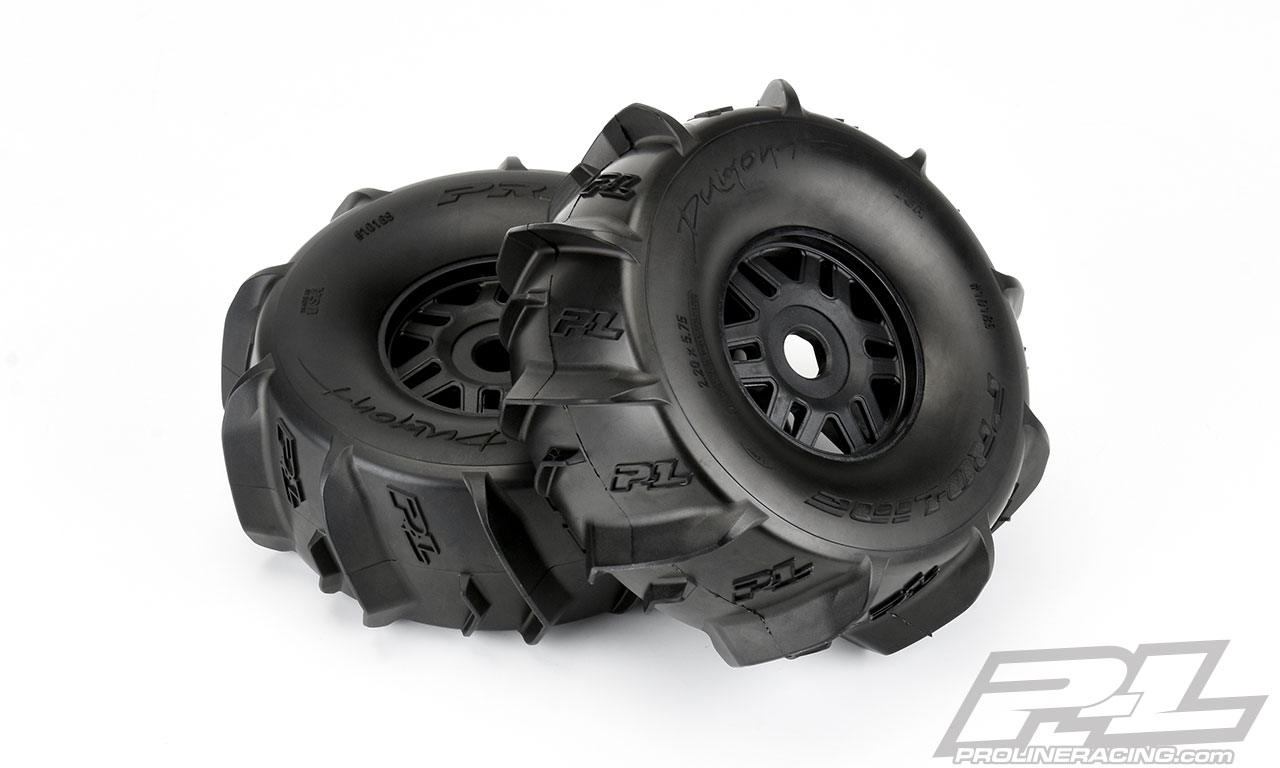 Proline Dumont Paddle Sand/Snow Tires Mounted for ARRMA Mojave Front or Rear