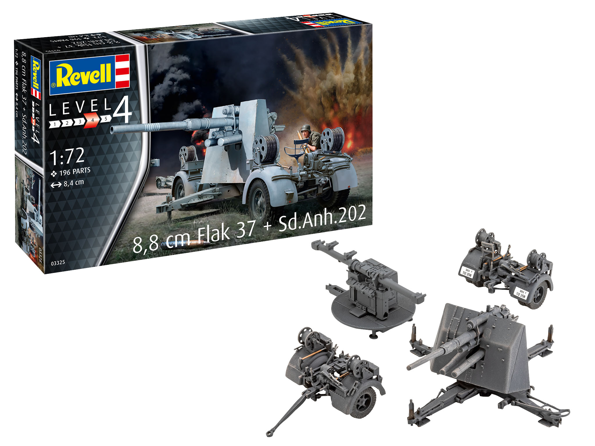 Revell 8,8 cm Flak 37 + Sd.Anh.202 in 1:72 bouwpakket