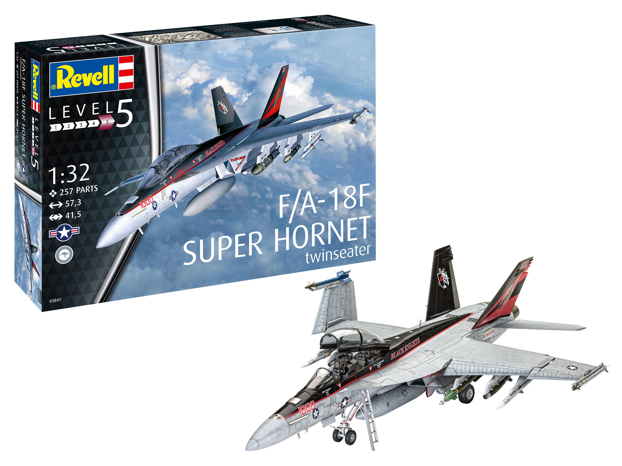 Revell F/A-18F Super Hornet in 1:32 bouwpakket (Beste koop deze maand 60 euro, voordeel!)