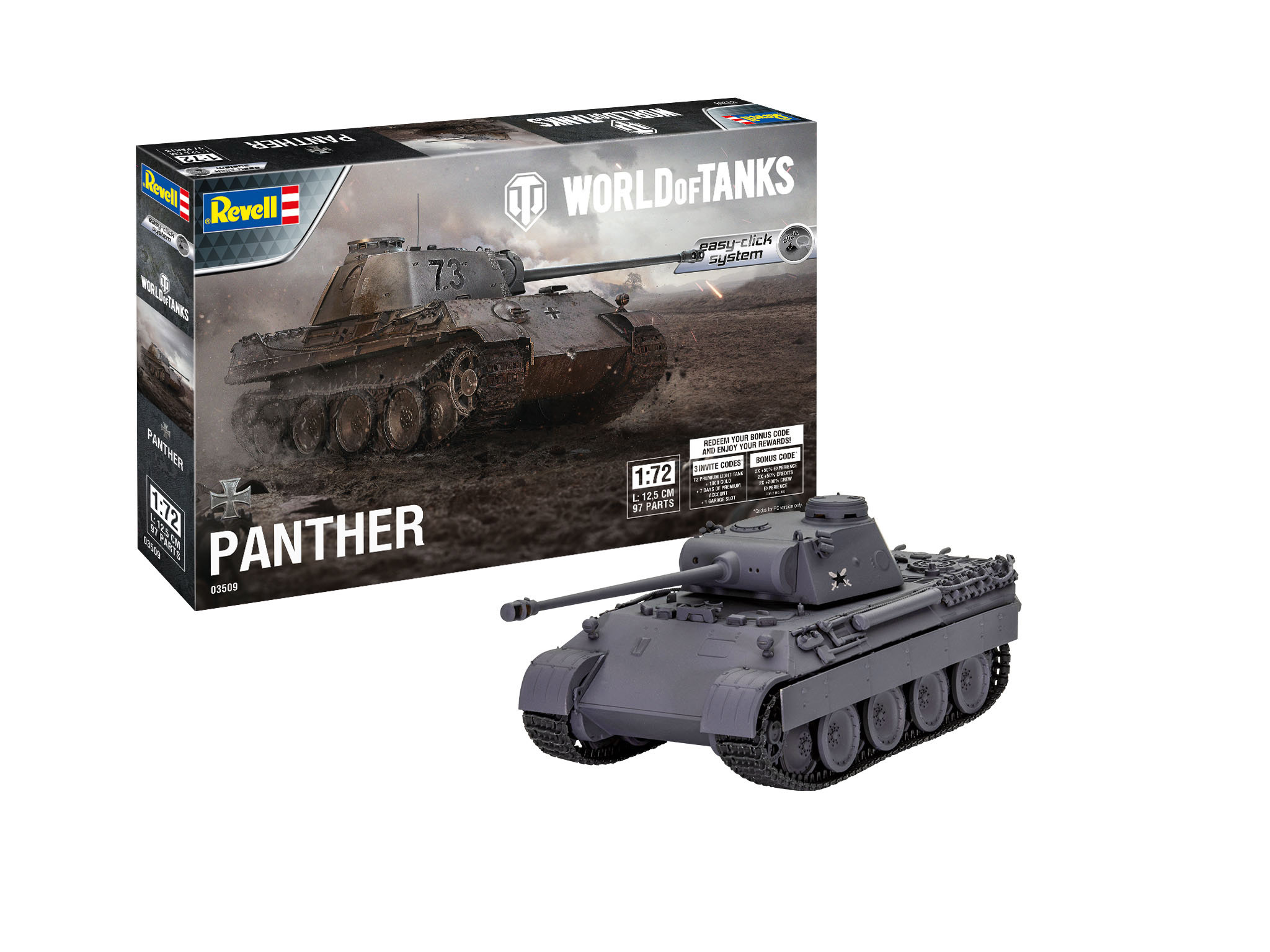 Revell Panther Ausf. D "World of Tanks" Easy Click in 1:72 bouwpakket
