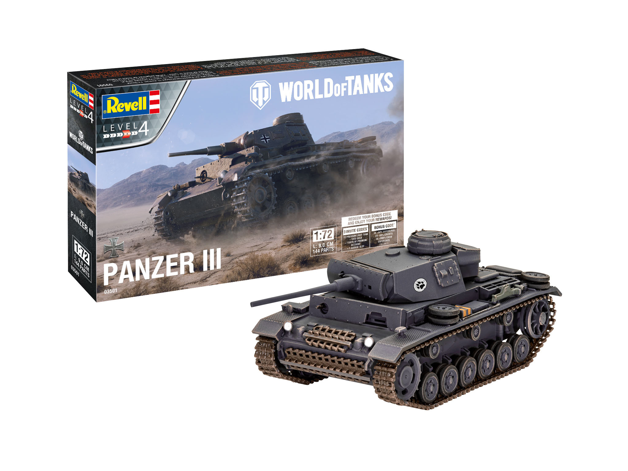 Revell PzKpfw III Ausf. L "World of Tanks" in 1:72 bouwpakket