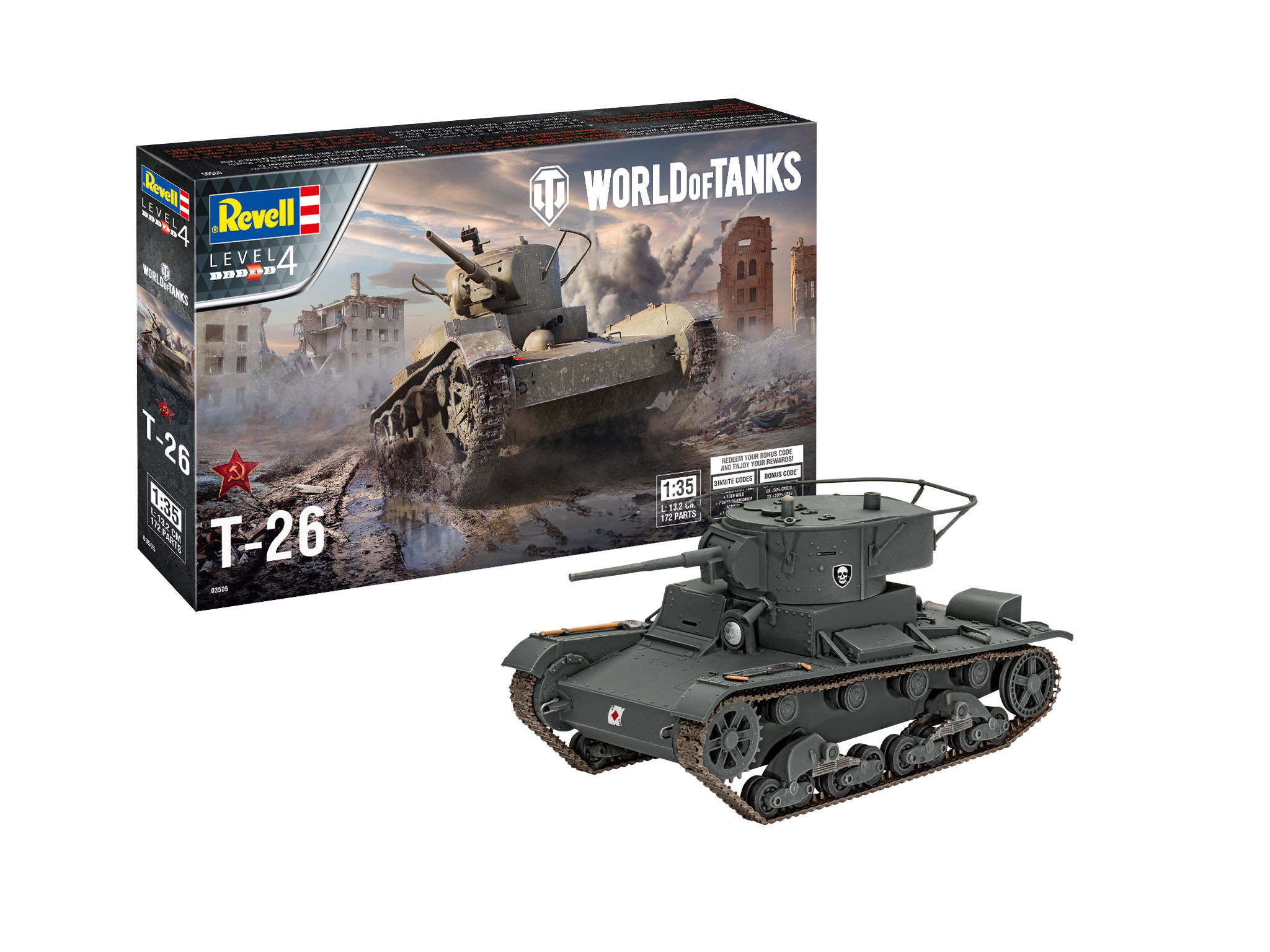 Revell T-26 "World of Tanks" in 1:35 bouwpakket