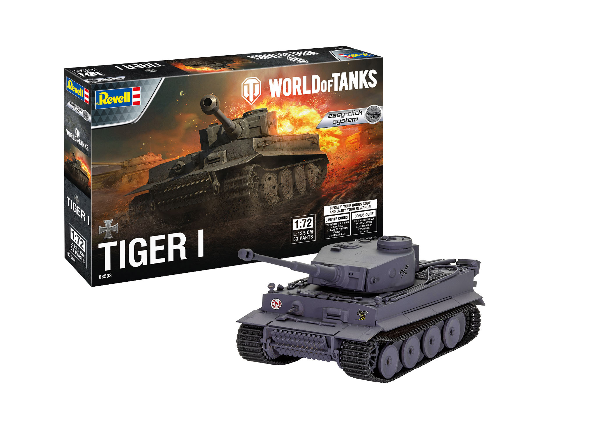 Revell Tiger I "World of Tanks" Easy Click in 1:72 bouwpakket