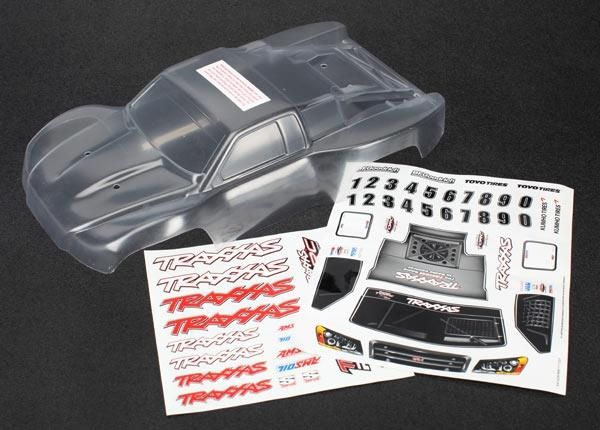 Traxxas Body 1/16th Slash (clear, requires painting)/grill, lights -  TRX7012R