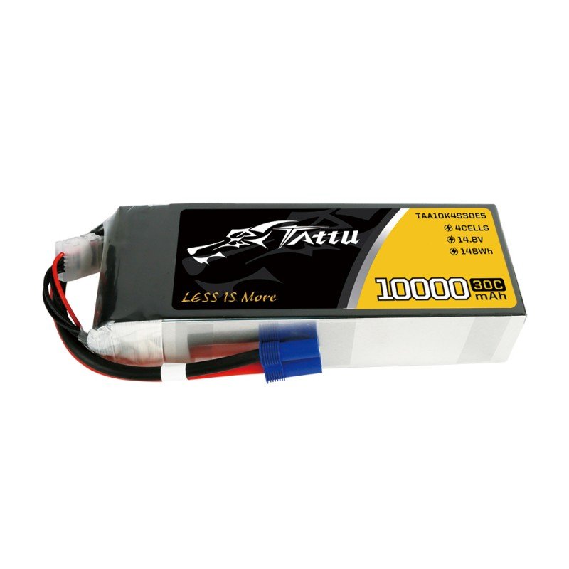 Tattu 10000mAh 14.8V 30C 4S1P Lipo batterij met EC-5 stekker