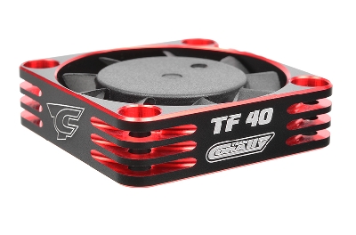 Team Corally - Ultra High Speed Cooling Fan TF-40 w/BEC connector - 40mm - Color Black - Red