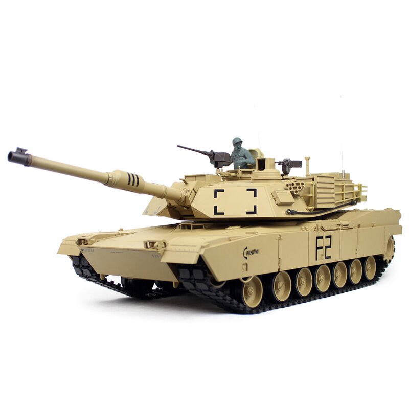 Torro 1/16 RC M1A2 Abrams Sand BB+IR met metalen tracks (nieuwe 2022 versie)