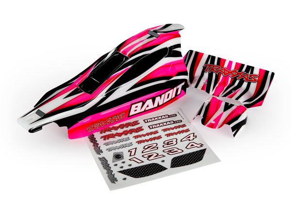 Traxxas Body, Bandit, pink (painted, decals applied) - TRX2433