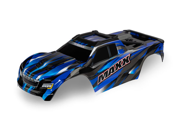 Traxxas Body, Maxx, blue (painted, decals applied) (fits Maxx with extended chassis (352mm wheelbase)) - TRX8918A