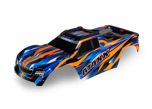 Traxxas Body, Maxx, orange (painted, decals applied) (fits Maxx with extended chassis (352mm wheelbase)) - TRX8918T